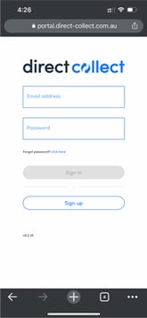Customer-App-sign-in-interface