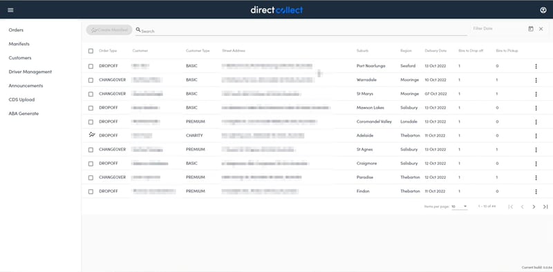 Direct-Collect-admin-app-view